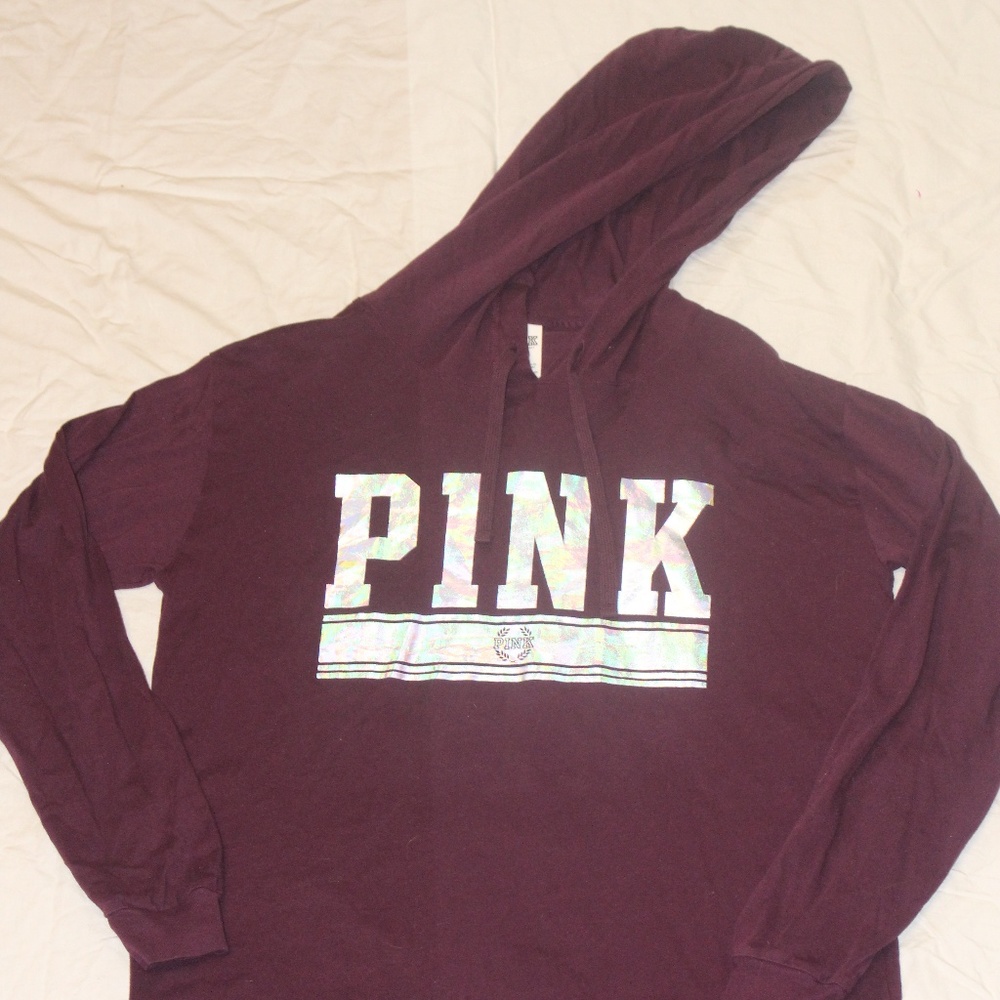 Maroon Victoria's Secret Pullover Hoodie